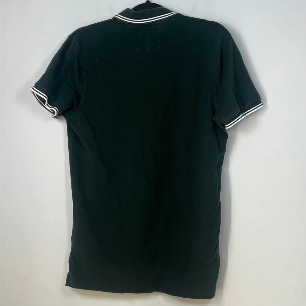 Abercrombie & Fitch Men's Dark Green and White Polo Shirt‎ Size Medium - Picture 6 of 6